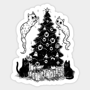 Decorating the Spooky Tree Sticker